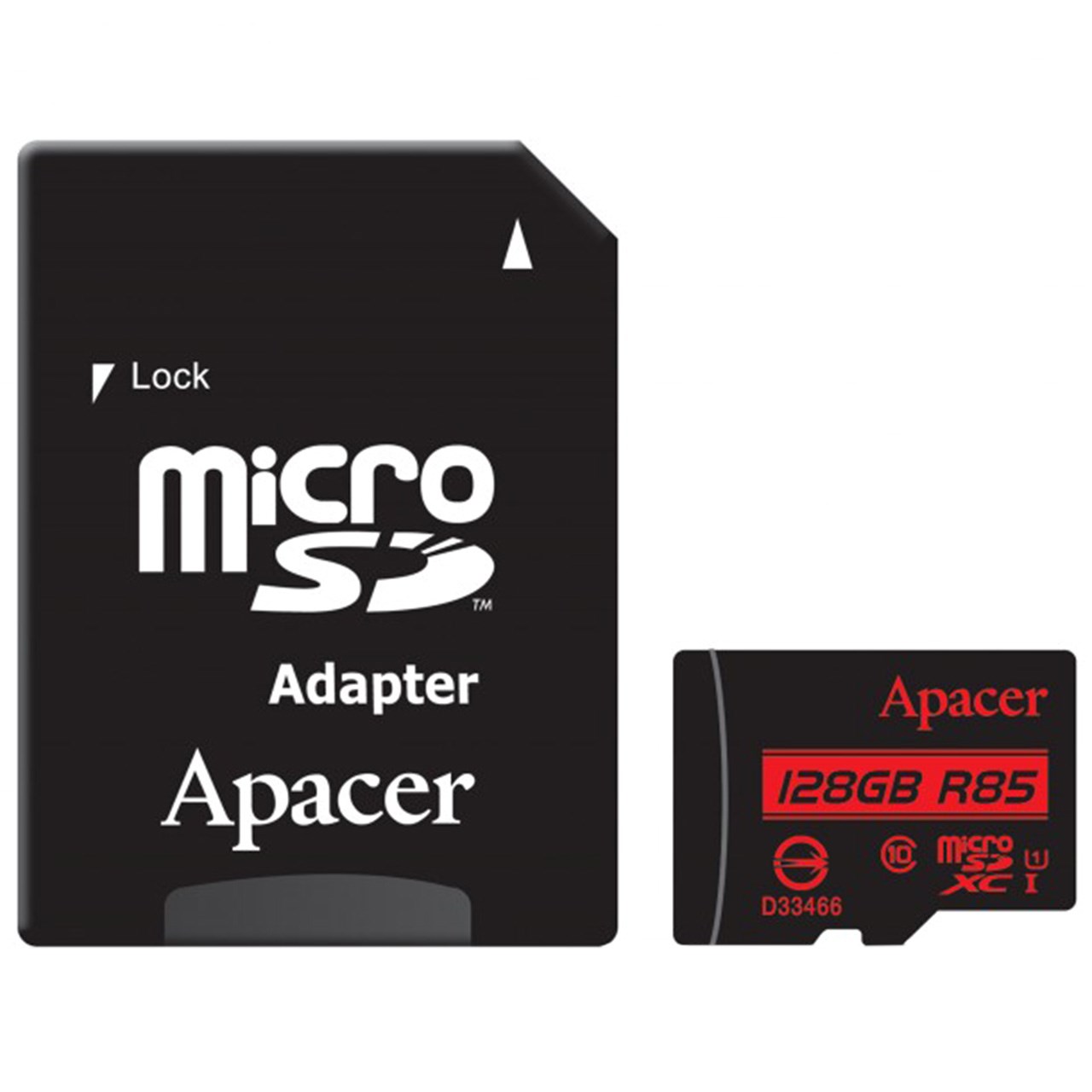 کارت حافظه microSDXC اپیسر 128GB کلاس 10 سرعت 85MBps با آداپتور SD